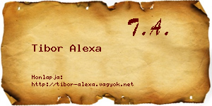 Tibor Alexa névjegykártya